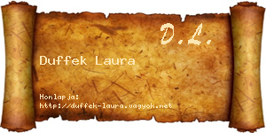 Duffek Laura névjegykártya